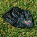 ORIGIN SHORTS — BLACK PINSTRIPE