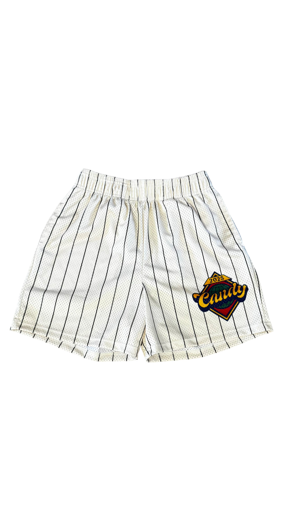 ORIGIN SHORTS — WHITE PINSTRIPE